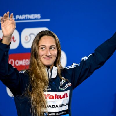 Mondiali di nuoto/Quadarella quarta negli 800sl con il record europeo. Deplano e la 4x100sl mista anche loro ai piedi del podio