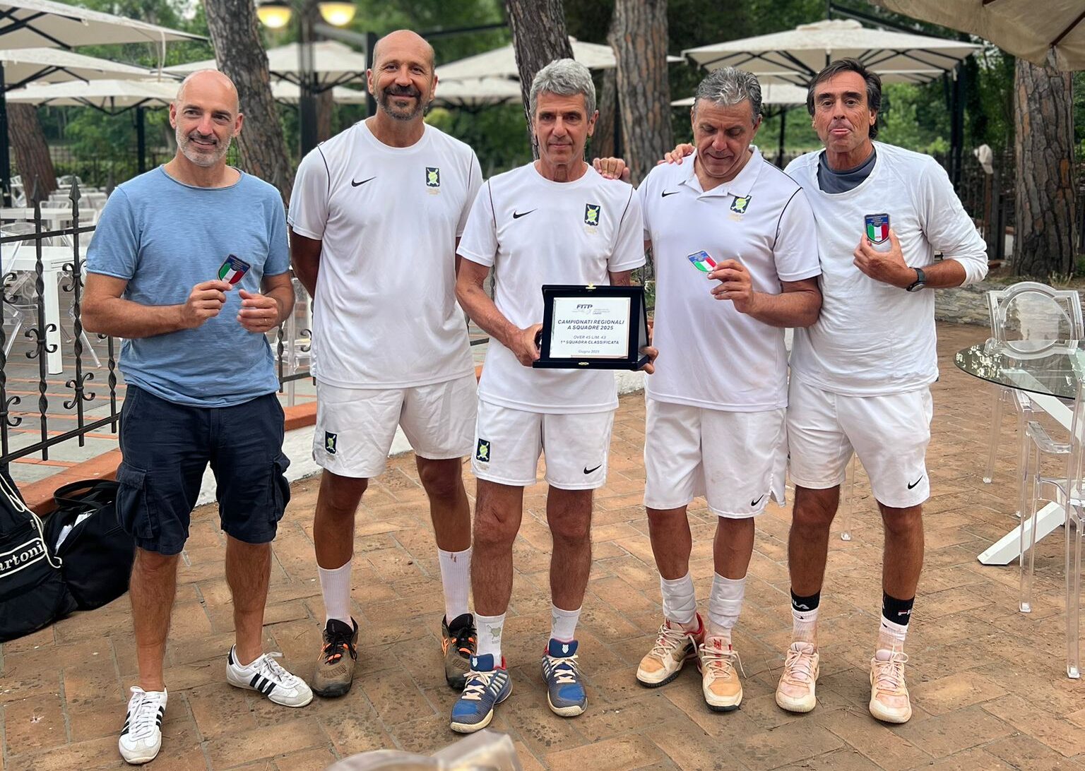 Tennis, l’Aniene terzo nella finale nazionale O45 lim. 4.3