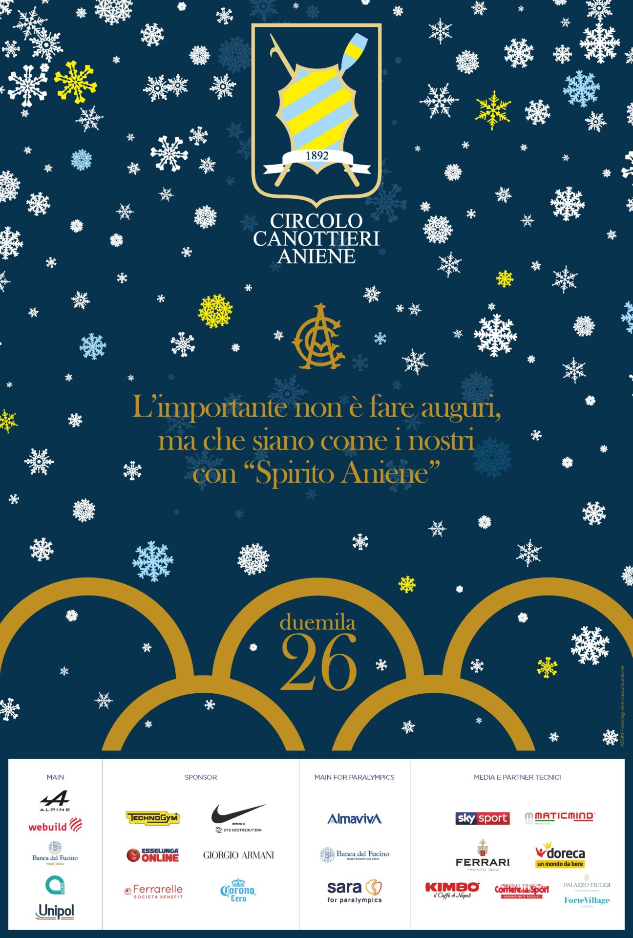 Buon 2026 con "Spirito Aniene"