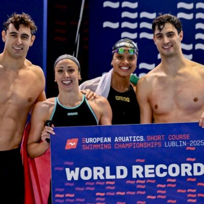Nuoto, oro e record del mondo agli Europei con la staffetta per Deplano e Di Pietro