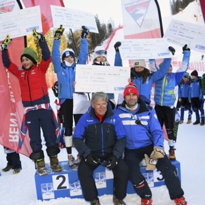 La festa sulla neve per Andrea Scozzese
