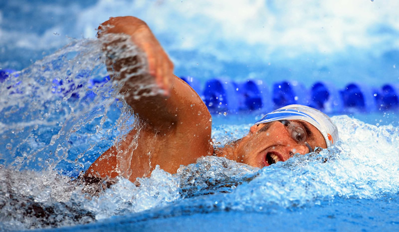 Marco Belotti in azione (foto POOL ROMA 2009.COM)